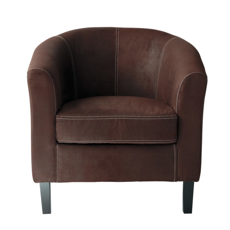 Maisons du Monde Baltimore - Sillón de antelina marrón