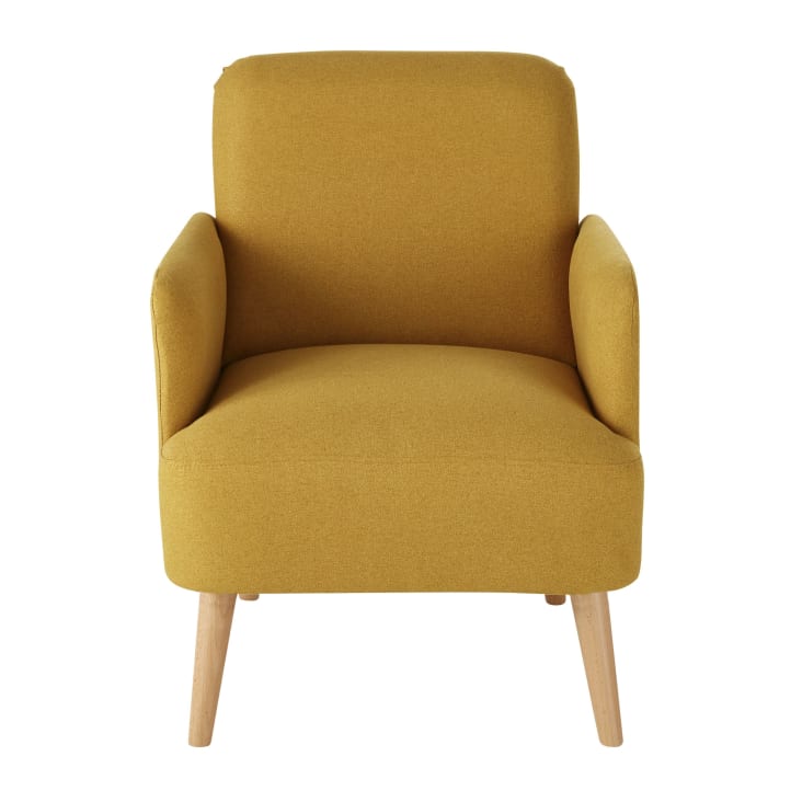 Maisons du Monde Honey - Sillón amarillo de haya Envío gratis