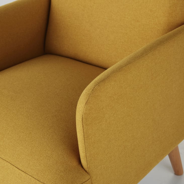 Maisons du Monde Honey - Sillón amarillo de haya Envío gratis