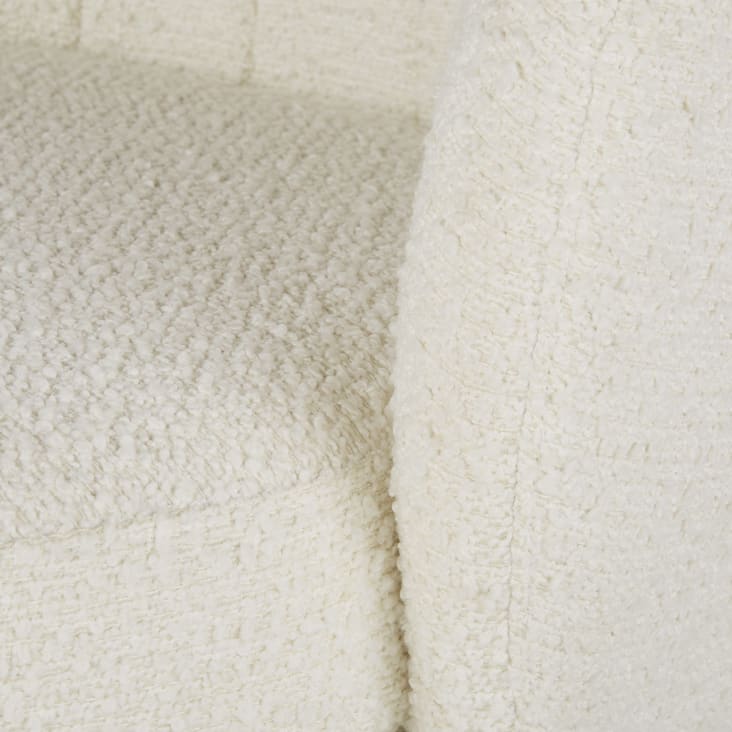 Maisons du Monde Squash - Sillón de tela color crudo efecto lana rizada ÚLTIMAS EDICIONES