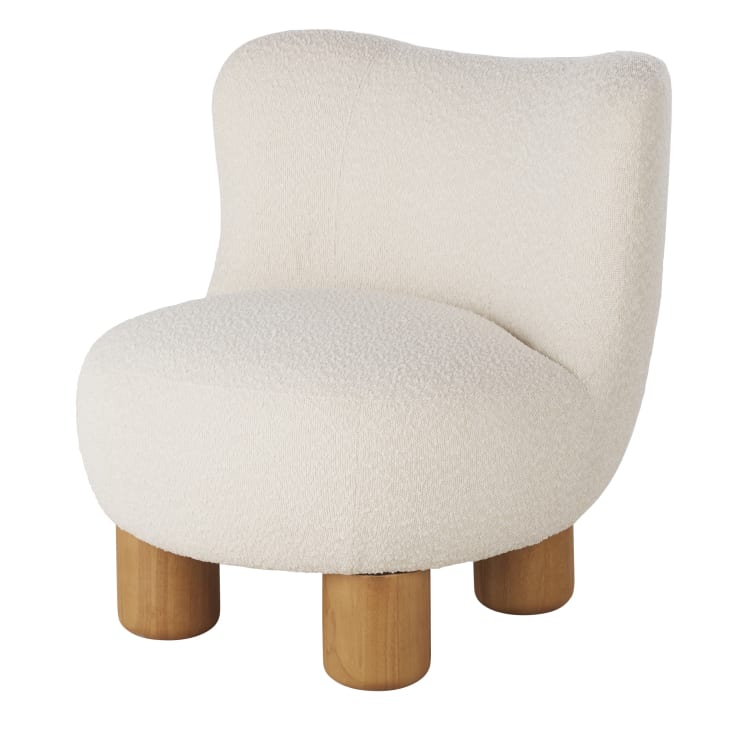 Maisons du Monde Noham - Sillón de tela color crudo efecto lana rizada Últimos 2 días