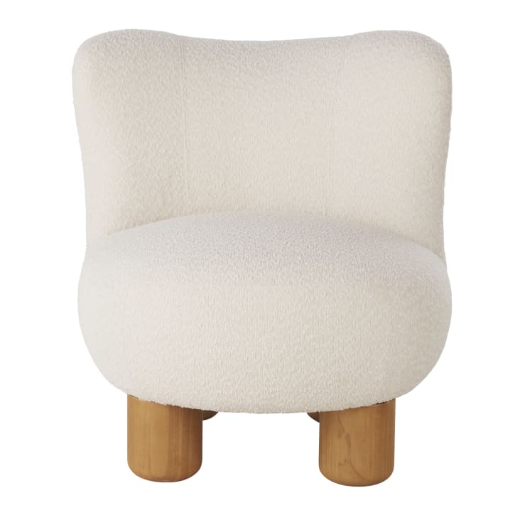Maisons du Monde Noham - Sillón de tela color crudo efecto lana rizada Últimos 2 días