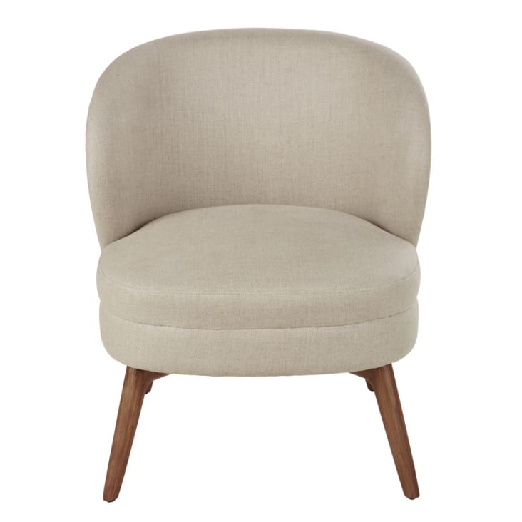 Maisons du Monde Katie - Sillón de lino beige Promoción por tiempo limitado