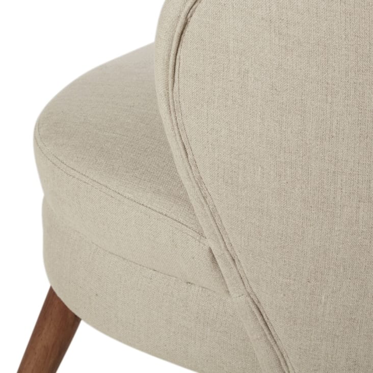 Maisons du Monde Katie - Sillón de lino beige Promoción por tiempo limitado