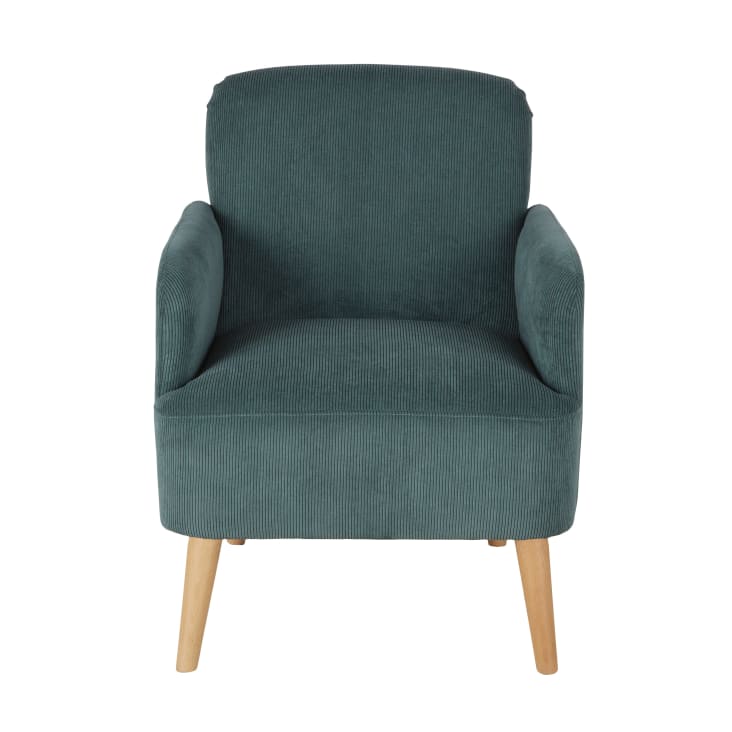 Maisons du Monde Honey - Sillón de terciopelo verde caqui Solo queda un día
