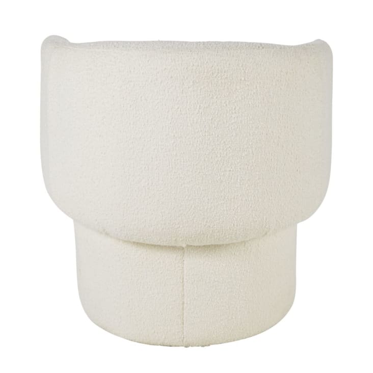 Maisons du Monde Dorset Business - Sillón y reposapiés profesionales con bucles blancos Tienda de fábrica