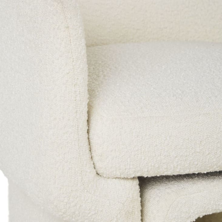 Maisons du Monde Dorset Business - Sillón y reposapiés profesionales con bucles blancos Tienda de fábrica