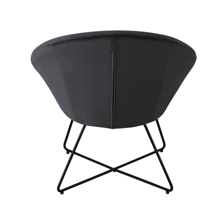 Maisons du Monde Hipop - Sillón de terciopelo negro Limitado a 3 días