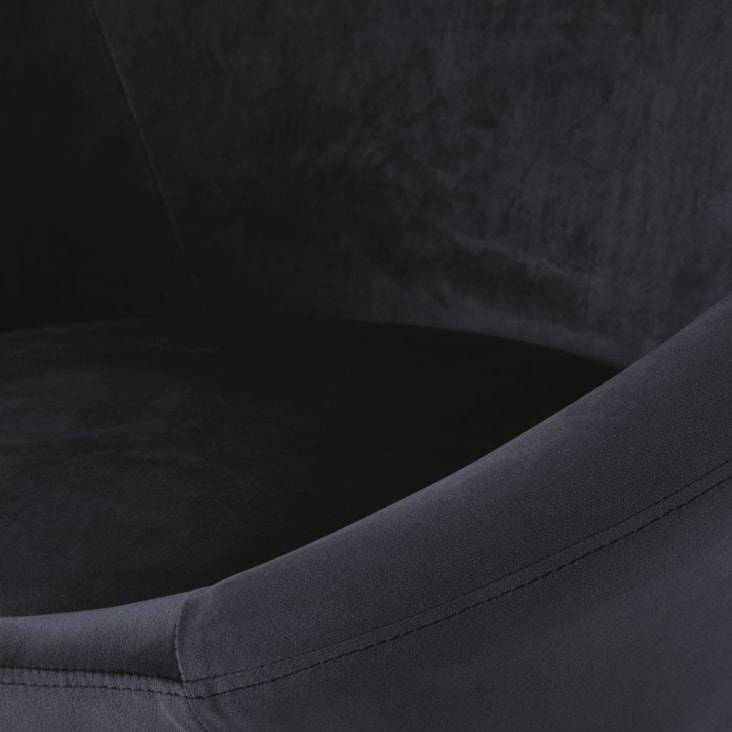 Maisons du Monde Hipop - Sillón de terciopelo negro Limitado a 3 días