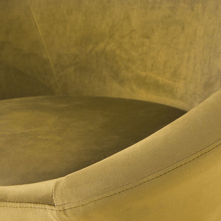 Maisons du Monde Hipop - Sillón de terciopelo ocre Ahorra y exporta