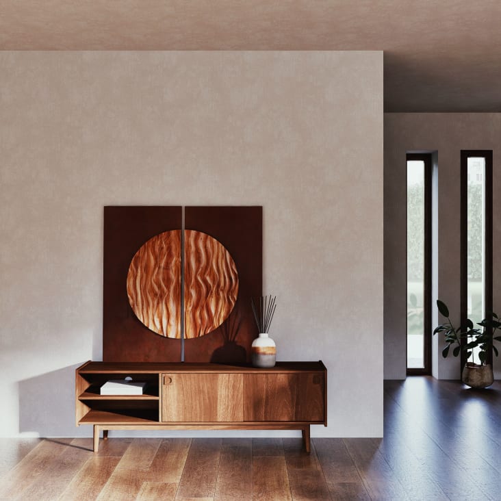 Maisons du Monde Griffith - Mueble de TV vintage con 2 puertas en marrón En oferta