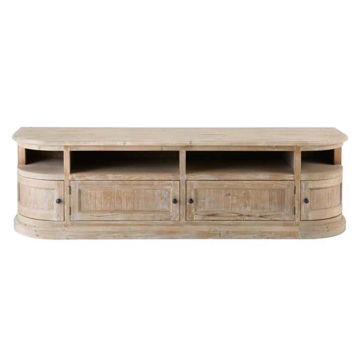 Maisons du Monde Flaubert - Mueble de TV con 4 puertas de pino reciclado Última moda
