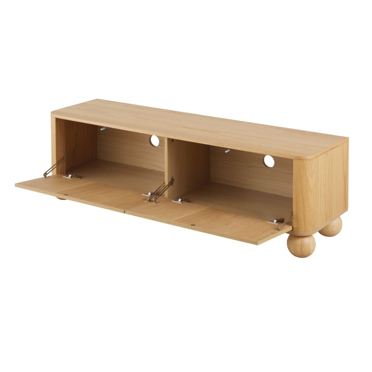 Maisons du Monde NUMBAT - Mueble de TV con 2 puertas con líneas grabadas Descuento por venta flash