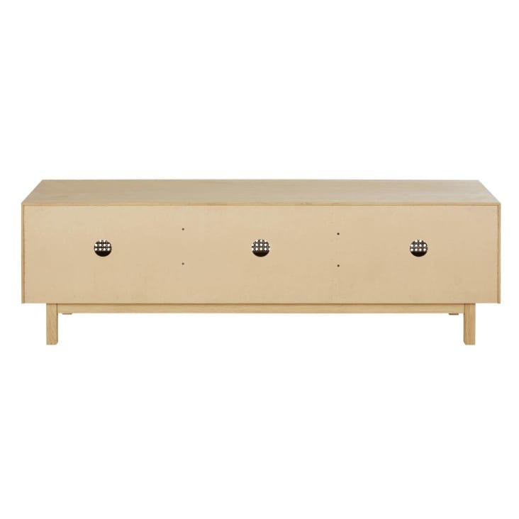 Maisons du Monde Canopy - Mueble de TV con 3 trampillas de rejilla de mimbre Grandes ahorros