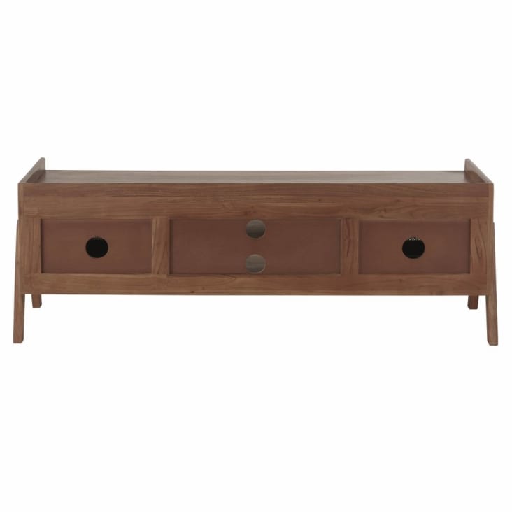 Maisons du Monde Santa Fe - Mueble de TV con 2 puertas de rejilla de mimbre Rebajas de fin de temporada