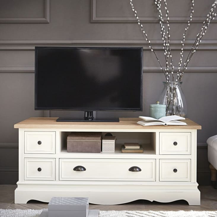 Maisons du Monde Léontine - Mueble de TV color crema Outlet online
