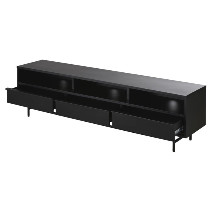 Maisons du Monde Watkin - Mueble de TV de metal negro con 3cajones Ofertas