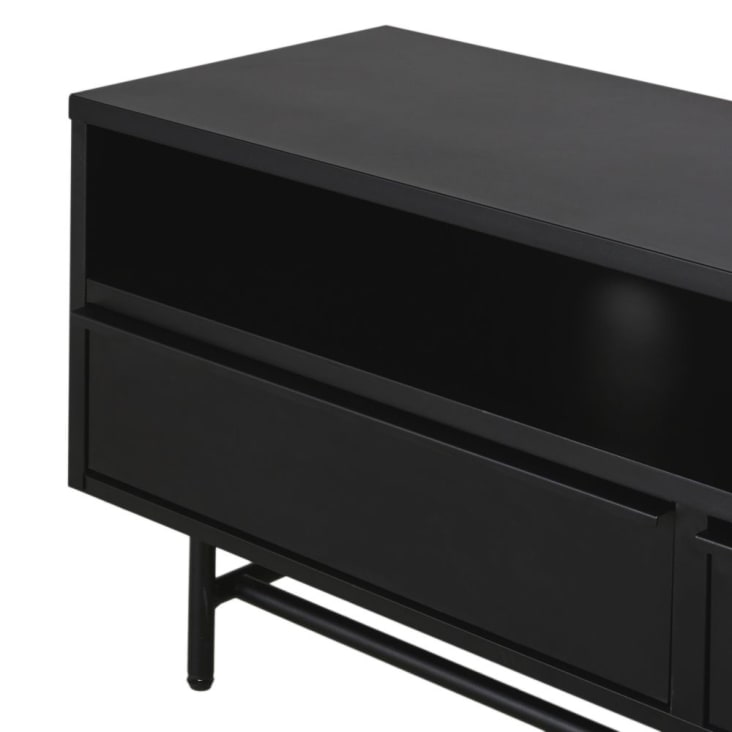 Maisons du Monde Watkin - Mueble de TV de metal negro con 3cajones Ofertas