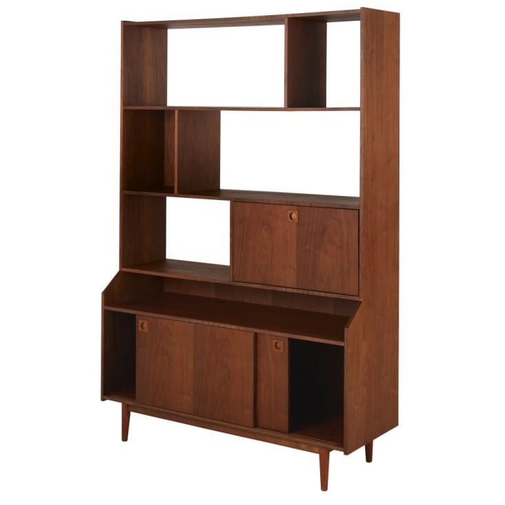 Maisons du Monde Griffith - Biblioteca asimétrica vintage con 2 puertas en marrón Ventas relámpago