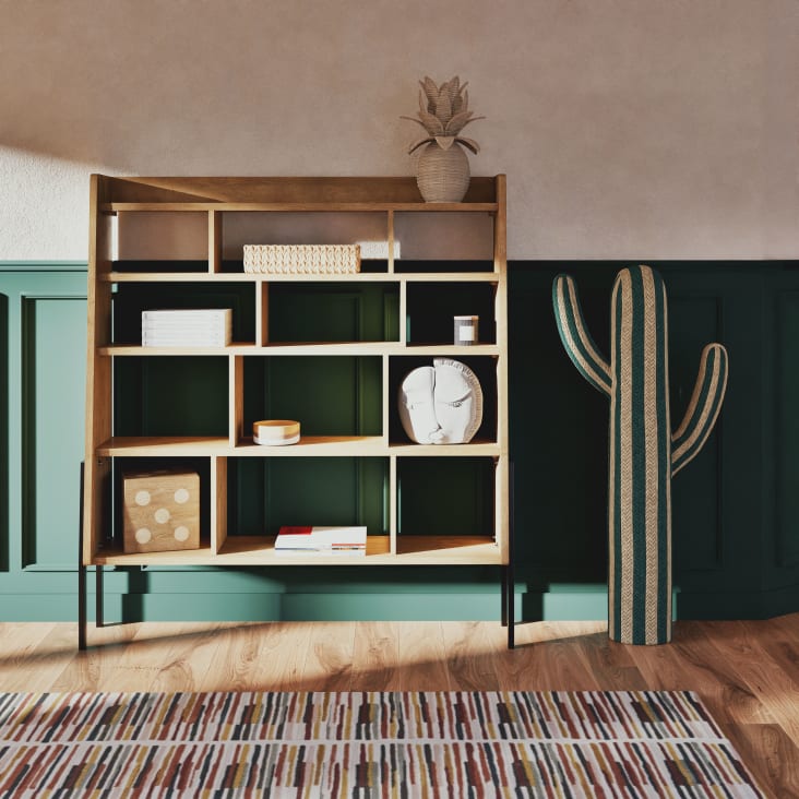 Maisons du Monde Jerry - Biblioteca de mango y metal negro Tienda