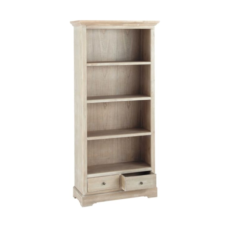 Maisons du Monde Cavaillon - Librería gris con 2 cajones Mejor oferta