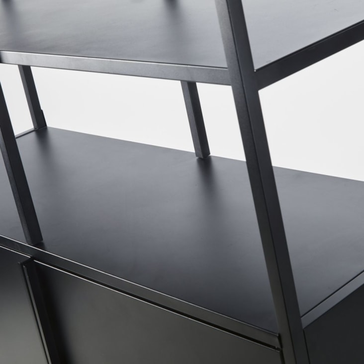 Maisons du Monde Watkin - Biblioteca de 2 puertas de metal negro Rebajas online