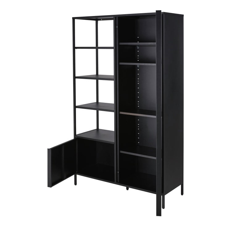 Maisons du Monde Watkin - Librería de metal negro de 2 puertas Rebajas top
