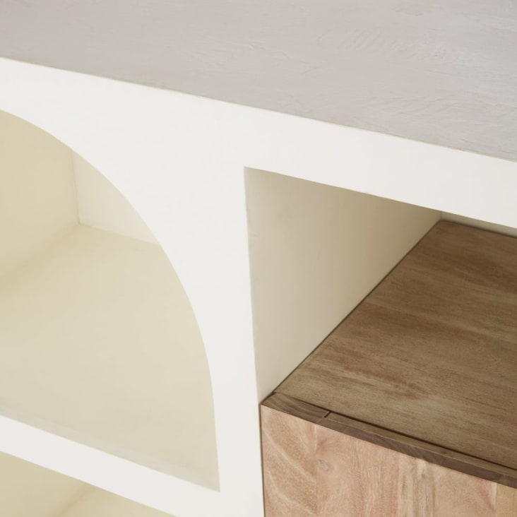 Maisons du Monde Sartene - Librería baja color crema con 2puertas y 1hueco Envío gratis