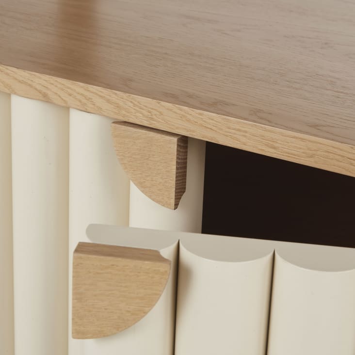 Maisons du Monde Caldera - Biblioteca con 2 puertas bicolor de troncos de madera Oferta especial