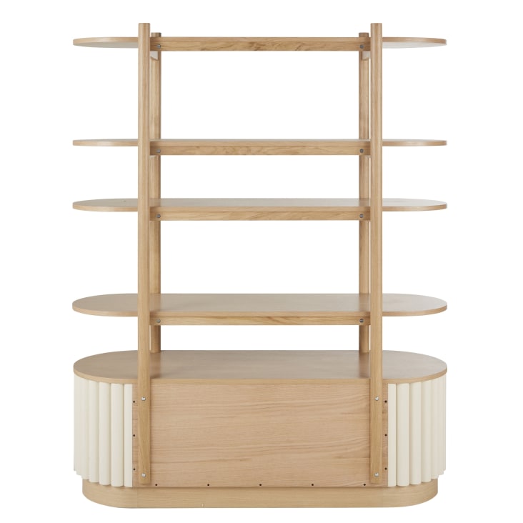 Maisons du Monde Caldera - Biblioteca con 2 puertas bicolor de troncos de madera Oferta especial