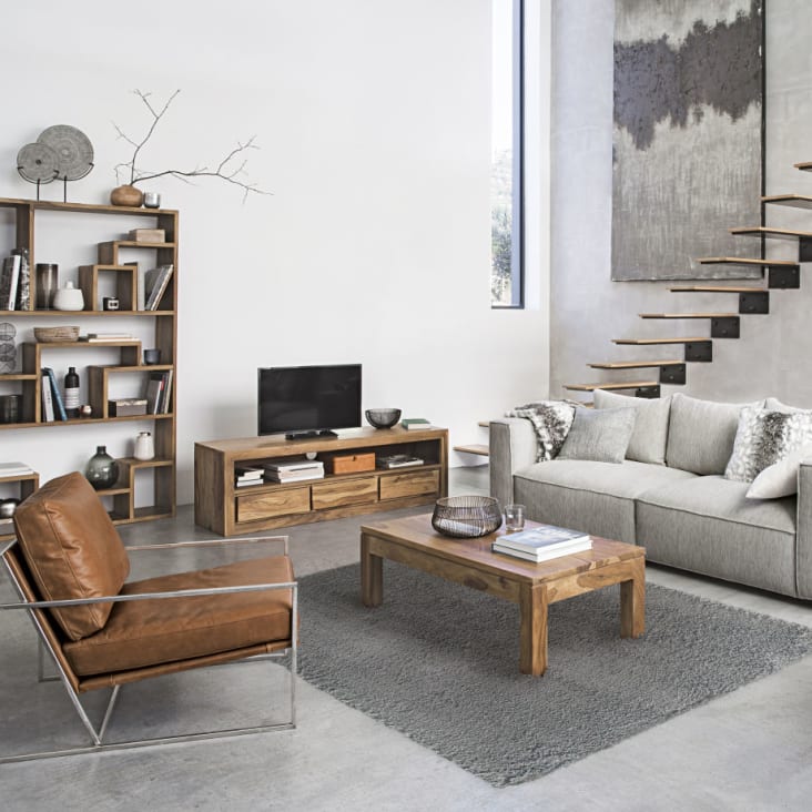 Maisons du Monde Stockholm - Estantería desigual de madera de palo rosa Últimos 2 días