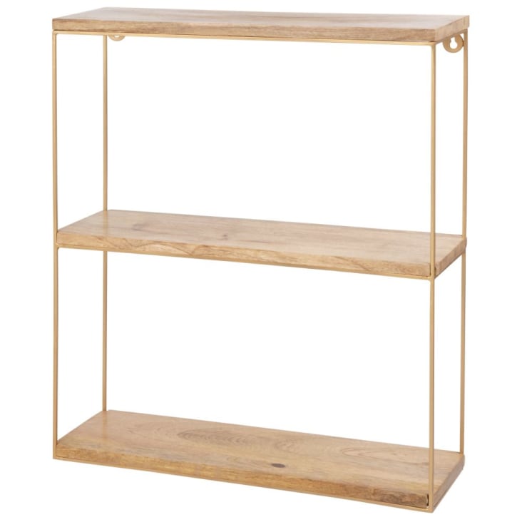 Maisons du Monde SHELLEY - Estantería de mango y metal color dorado Último día