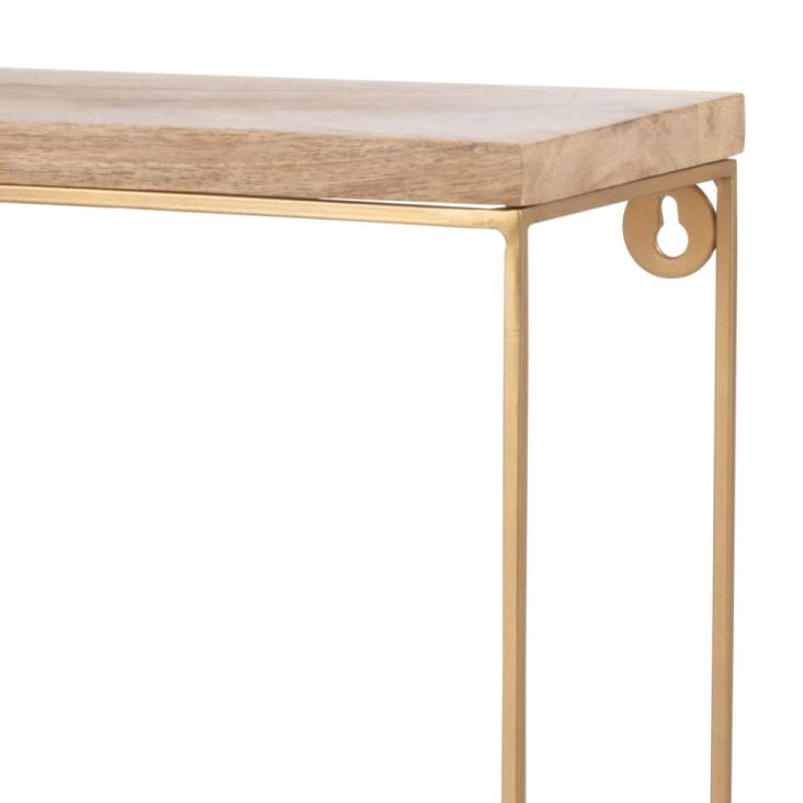 Maisons du Monde SHELLEY - Estantería de mango y metal color dorado Último día