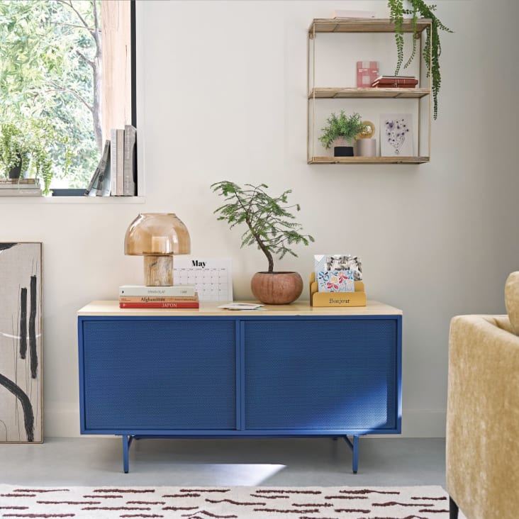 Maisons du Monde SHELLEY - Estantería de mango y metal color dorado Último día