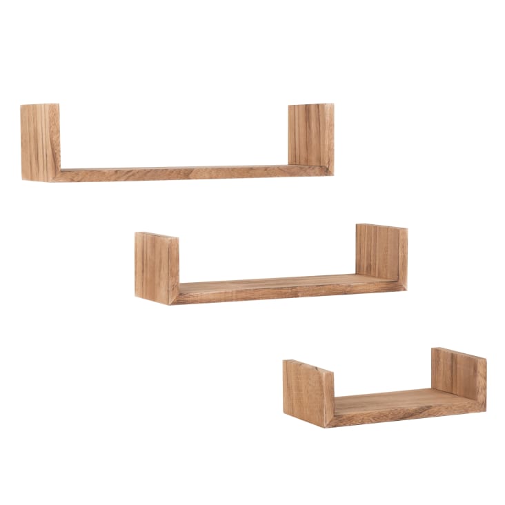 Maisons du Monde CANDICE - Estanterías de madera de paulonia (x3) Promoción por tiempo limitado