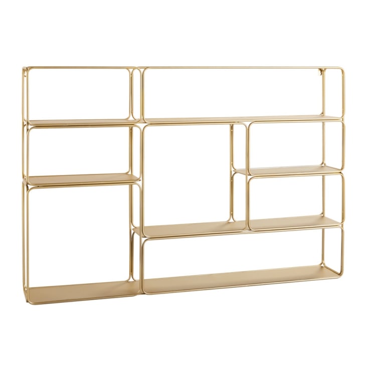 Maisons du Monde Madeline - Estantería de pared de metal dorado Promoción trimestral