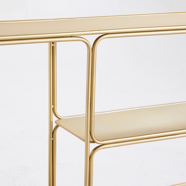 Maisons du Monde Madeline - Estantería de pared de metal dorado Promoción trimestral