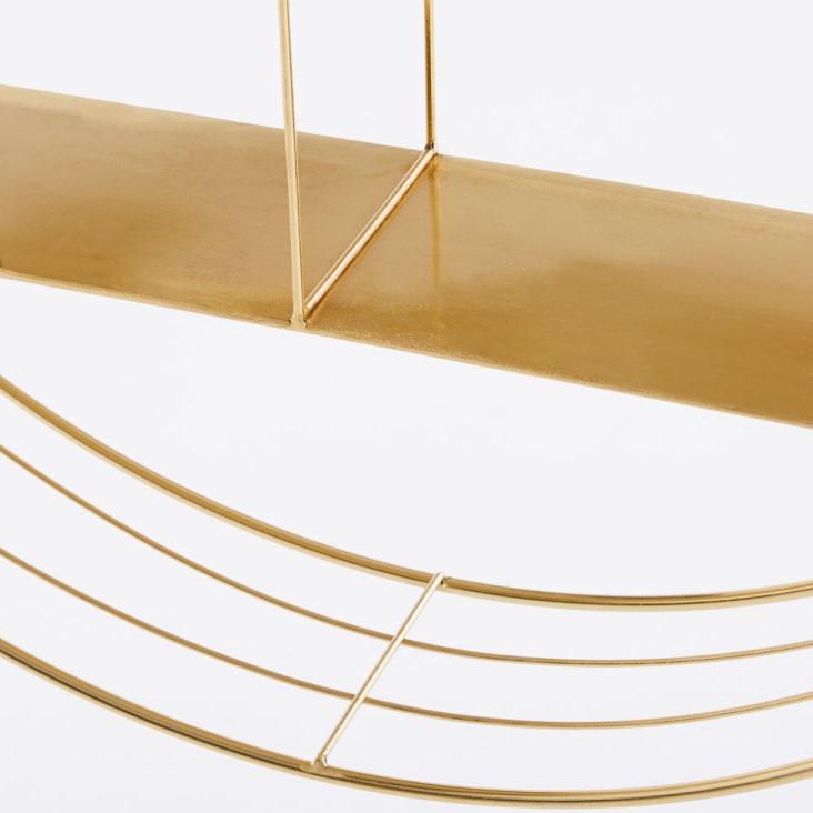 Maisons du Monde YOKO - Estantería de pared redonda de metal dorado Solo queda un día