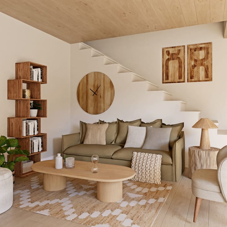 Maisons du Monde Stockholm - Estantería desigual 6 compartimentos de madera de sheesham Liquidación