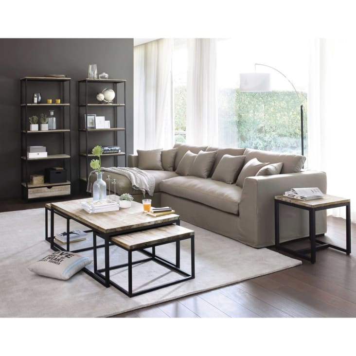 Maisons du Monde Long Island - Estantería industrial con 1 cajón de abeto macizo y metal Envío internacional gratuito