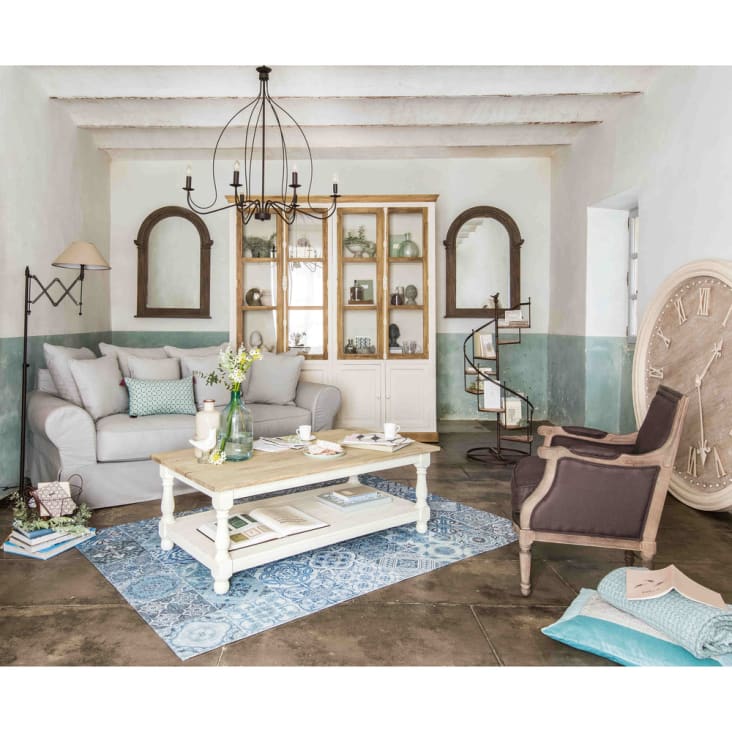 Maisons du Monde Castellane - Estantería escalera de abeto y metal con efecto óxido Ofertas de temporada