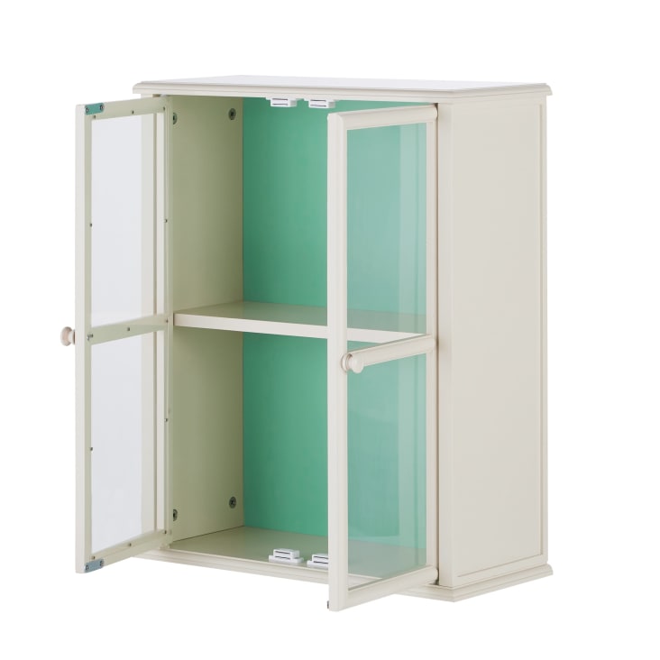 Maisons du Monde CAMILA - Estantería de pared blanca con 2 puertas de acrílico Grandes ahorros
