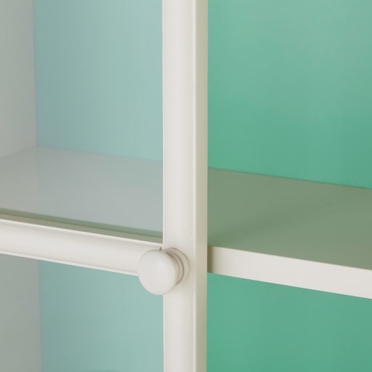 Maisons du Monde CAMILA - Estantería de pared blanca con 2 puertas de acrílico Grandes ahorros