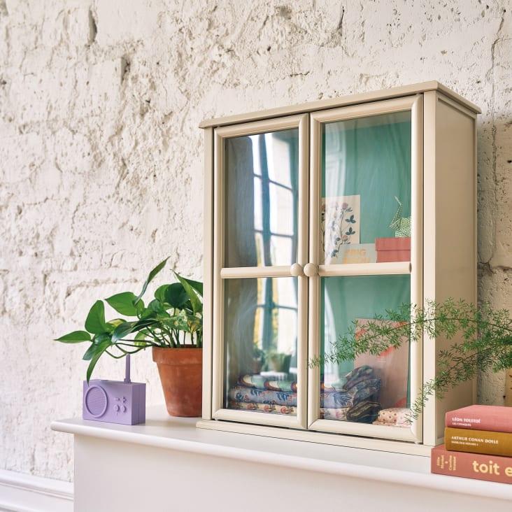 Maisons du Monde CAMILA - Estantería de pared blanca con 2 puertas de acrílico Grandes ahorros