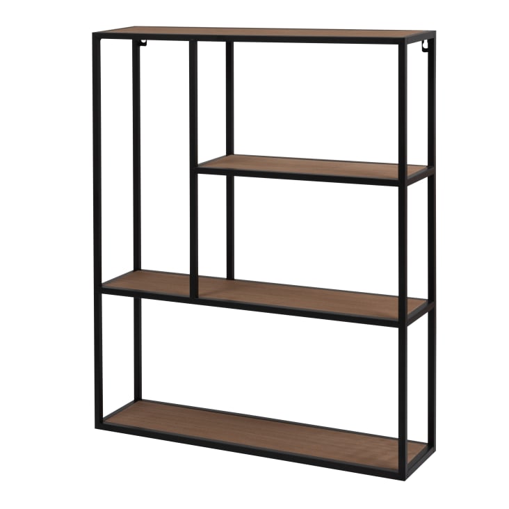 Maisons du Monde JOSHUA - Estantería de pared beige y negra Precio ultrabajo