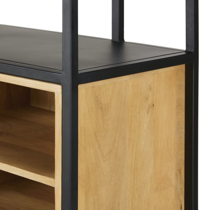 Maisons du Monde Wayampi - Estantería de madera de mango macizo y metal negro 2025