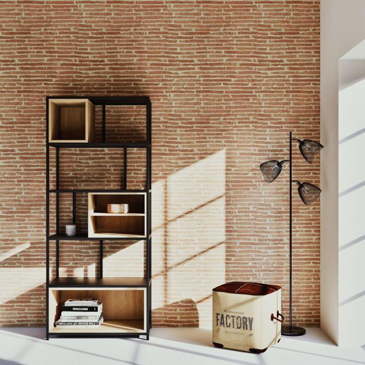 Maisons du Monde Wayampi - Estantería de madera de mango macizo y metal negro 2025