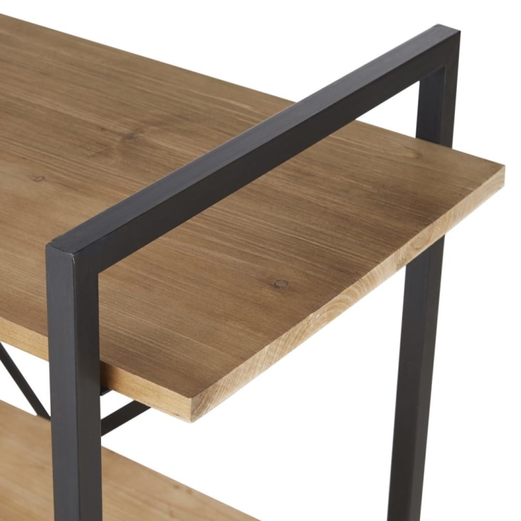Maisons du Monde Staten - Estantería industrial en abeto macizo y metal negro Outlet