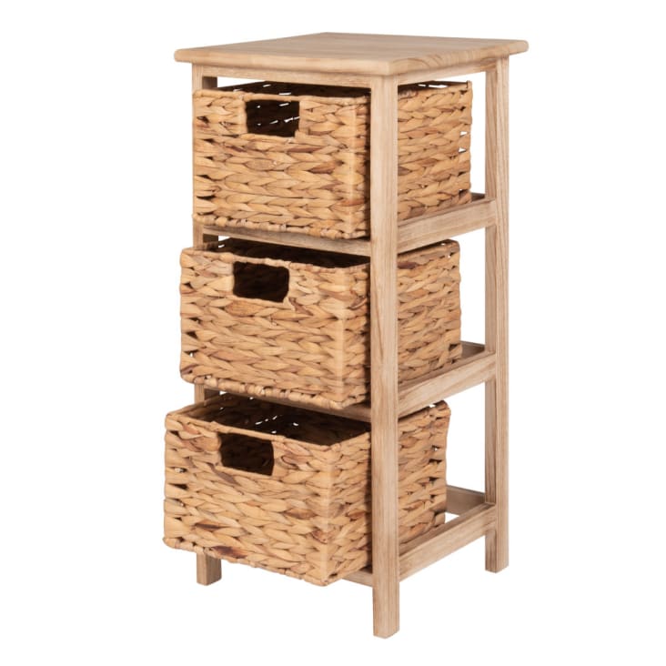 Maisons du Monde BATISTA - Pequeña cajonera con 3 cajones de caña Rebajas baratas