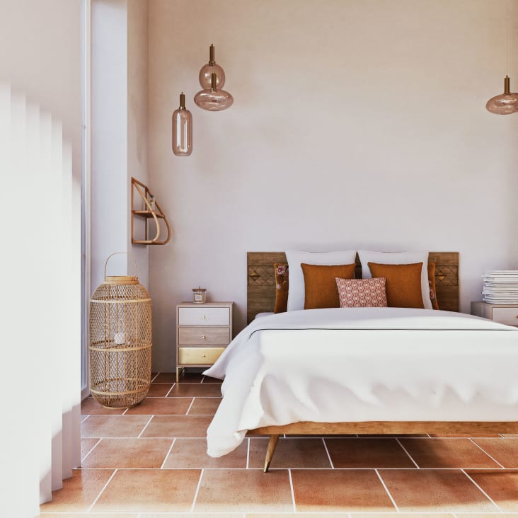 Maisons du Monde MARGUETI - Cajonera pequeña con 3 cajones marrón blanco y dorado Envío gratis